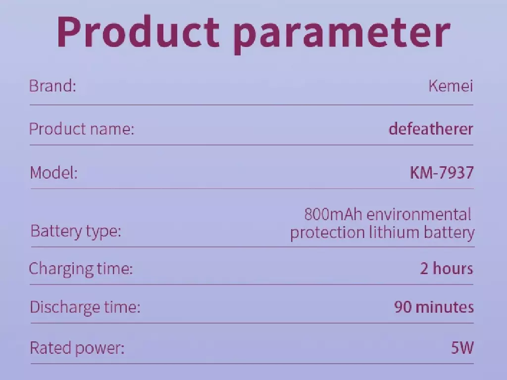 اپیلاتور 5 کاره شارژی کمی KM-7937