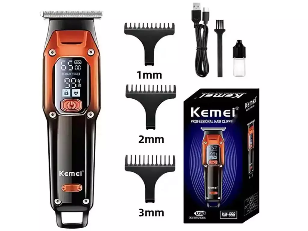 ماشین اصلاح موی سر و بدن شارژی کمی Rechargeable Hair Trimmer Kemei km-658