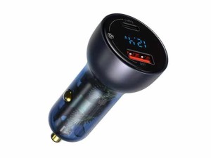 شارژر فندکی فست خودرو بیسوس Baseus Digital Display QC+PPS Dual Quick Charger Car Charger 65W TZCCKX-0G