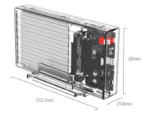 باکس هارد اکسترنال تایپ سی دوتایی شفاف اوریکو ORICO Dual-Bay Hard Drive Enclosure 2259RC3