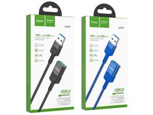 کابل افزایش طول یو اس بی به یو اس بی 1.2 متری هوکو Hoco Extension cable USB to USB USB3.0 U107