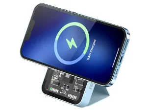 پاور بانک 5000 و شارژر مغناطیسی بی سیم آیفون با توان 20 وات رسی Recci wireless charging PD20W magnetic power bank RPB-W07