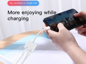 مبدل لایتنینگ با قابلیت اتصال همزمان شارژر و هندزفری Joyroom Lightning to 3.5mm+Lightning S-Y105