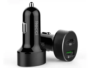 شارژر فندکی خودرو فست‌ شارژ رسی Recci RUC-Y2 Dual port PD + QC3.0 Car Charger 36W