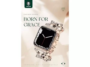 بند فلزی نگین دار اپل واچ 38 و 40 و 41 میلی متر گرین Green Apple Watch 38/40/41mm Bello Jeweled Metal Band