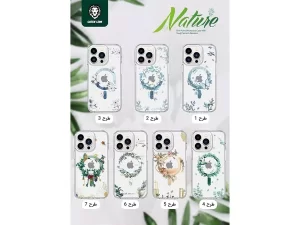 قاب طرحدار مگ سیف آیفون 13 پرو مکس گرین Green iphone 13 Pro Max Magsafe Nature Case