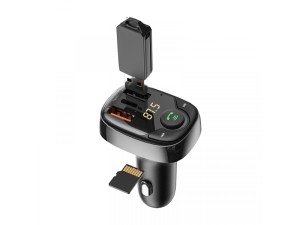 شارژر فندکی یو اس بی و تایپ سی و گیرنده بلوتوث ویوو Wiwu Car Charger PC600