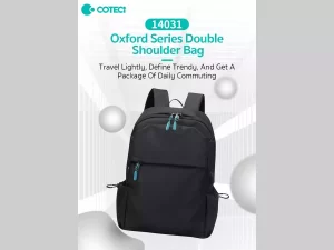 کوله پشتی لپ تاپ 16 اینچ ضدآب دارای درگاه یو اس بی و پورت هدفون کوتتسی Coteetci Double Shoulder bag 14031-BK