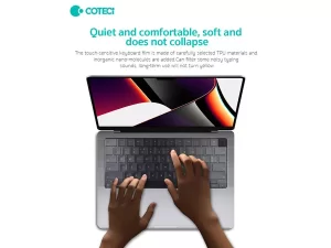 کاور صفحه کلید مک بوک پرو 13 اینچ و مک بوک پرو 16 اینچ کوتتسی Coteetci Keyboard skin Macbook PRO 13/16&#39;&#39; MB1036