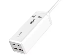 چند راهی برق یک سوکت و چهار پورت با توان 65 وات الدنیو LDNIO SC1418 Mini Smart Power Socket Plug Desktop