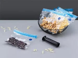 نایلون بسته بندی آشپزخانه LAIMENG Reusable Vacuum Zipper Bags Vide Packing Bags P275