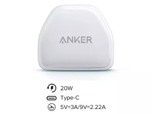 شارژر دیواری فست شارژ 20 وات انکر Anker A2633 k22 PowerPort III Nano