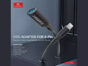 مبدل اوتی‌جی آیفون یواس‌بی به لایتنینگ ارلدام EARLDOM ET-OT81 OTG adapter 8 Pin