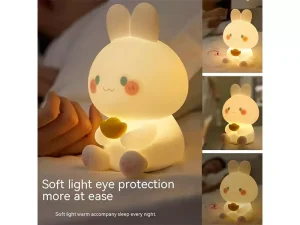 چراغ رومیزی فانتزی شارژی تایمردار Youqian Rabbit Night Lamp XR-MM-L2208