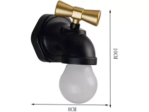 لامپ فانتزی مدل شیر آب Style USB Rechargeable Smart Voice Control Faucet Lamp LED Night Light