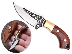 چاقو آنباکسینگ برنجی دارای کاور قابل آویز از دسته کلید Brass smallknife sharp self-defense unboxing