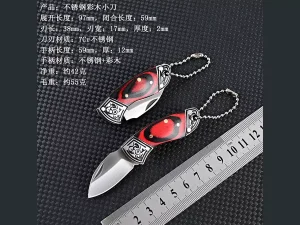 چاقو آنباکسینگ تاشو استیل ضدزنگ mini folding knife stainless steel self-defense fruit