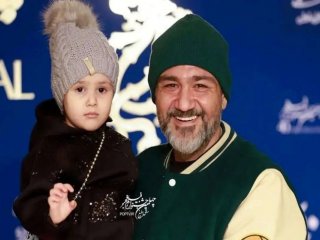 تیپ مهران غفوریان و دخترش در عروسی آرام جعفری