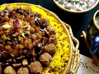 عدس پلوی عربی با مرغ + طرز تهیه