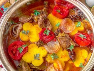 روش تهیه خورش سیب درختی لرستان