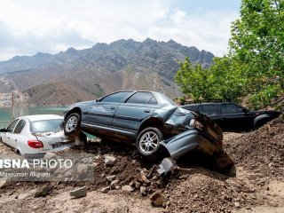 جاده چالوس پس از سیل + عکس