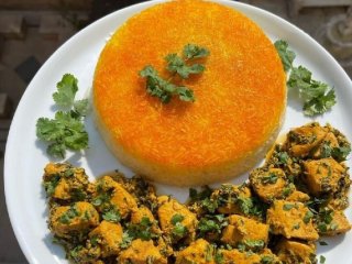 طرز تهیه مرغ با گشنیز و ماست