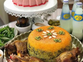 طرز تهیه ته چین شوید باقلا با مرغ