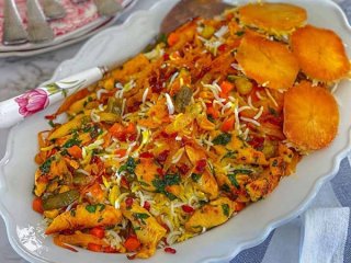 طرز تهیه جعفری پلو