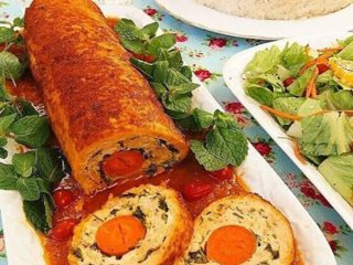 طرز تهیه رول مرغ تابه‌ای