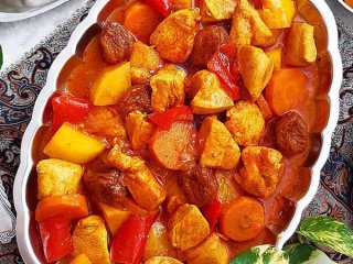 طرز تهیه تاس‌کباب با مرغ