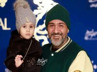 تیپ مهران غفوریان و دخترش در عروسی آرام جعفری