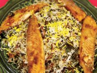 پلو ی اسفناج با ماهی