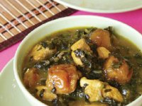 خورش آلو اسفناج در مايكروويو