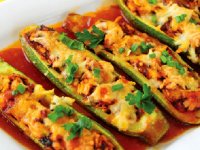خوراك كدوی پر‌كرده با مرغ