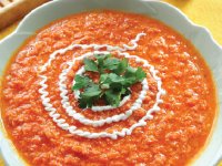سوپ گوجه‌فرنگی با چيلی