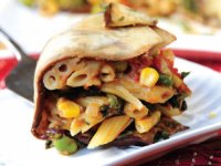 خوراك قالبی بادمجان و پاستا