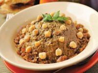 خوراك نخود و بادمجان