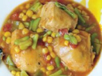 خورش مرغ با  آب سیب