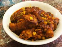 خوراک قارچ و مرغ