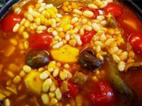 آبگوشت لوبیا سفید