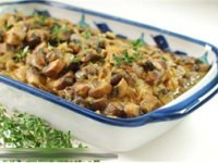خورش مرغ با سس قارچ