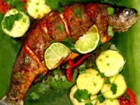 ماهی شکم پر به روش تایلندی