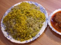 خوراک باقلای سرخ شده
