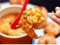 خوراک میگو و انبه به روش هنگ کنگ