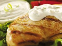 مرغ سوخاری با سس خامه