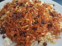 رشته پلو با عدس