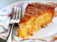 پای نارگیل و انبه با کرم شکلات