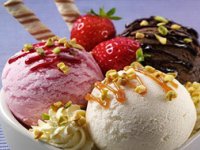 بستنی گلابی با پرتقال یا لیمو