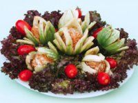 گل‌های زيبا از بادمجان‌ها رنگی زينتی