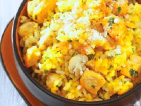 ریزوتوی مرغ و قارچ